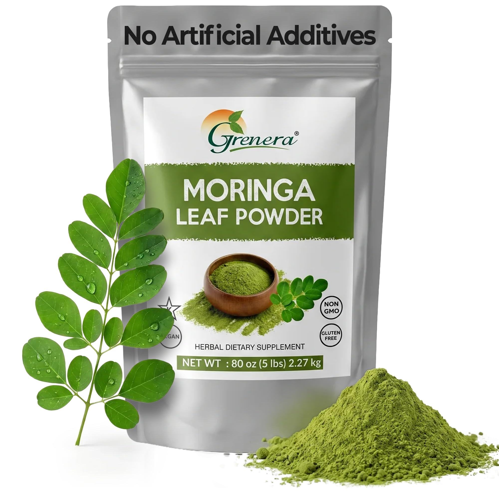 Grenera Organic Moringa Powder | Moringa Oleifera Leaf | Plant Based Ingredient | Lab Tested for Quality | Easy Mix for Smoothies, Drinks & Recipes | from Organic Farms in India | 2.2 lbs (1 kg) — Amazon image 9