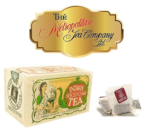 Té metropolitano indio piced Chai 25 bolsas de té