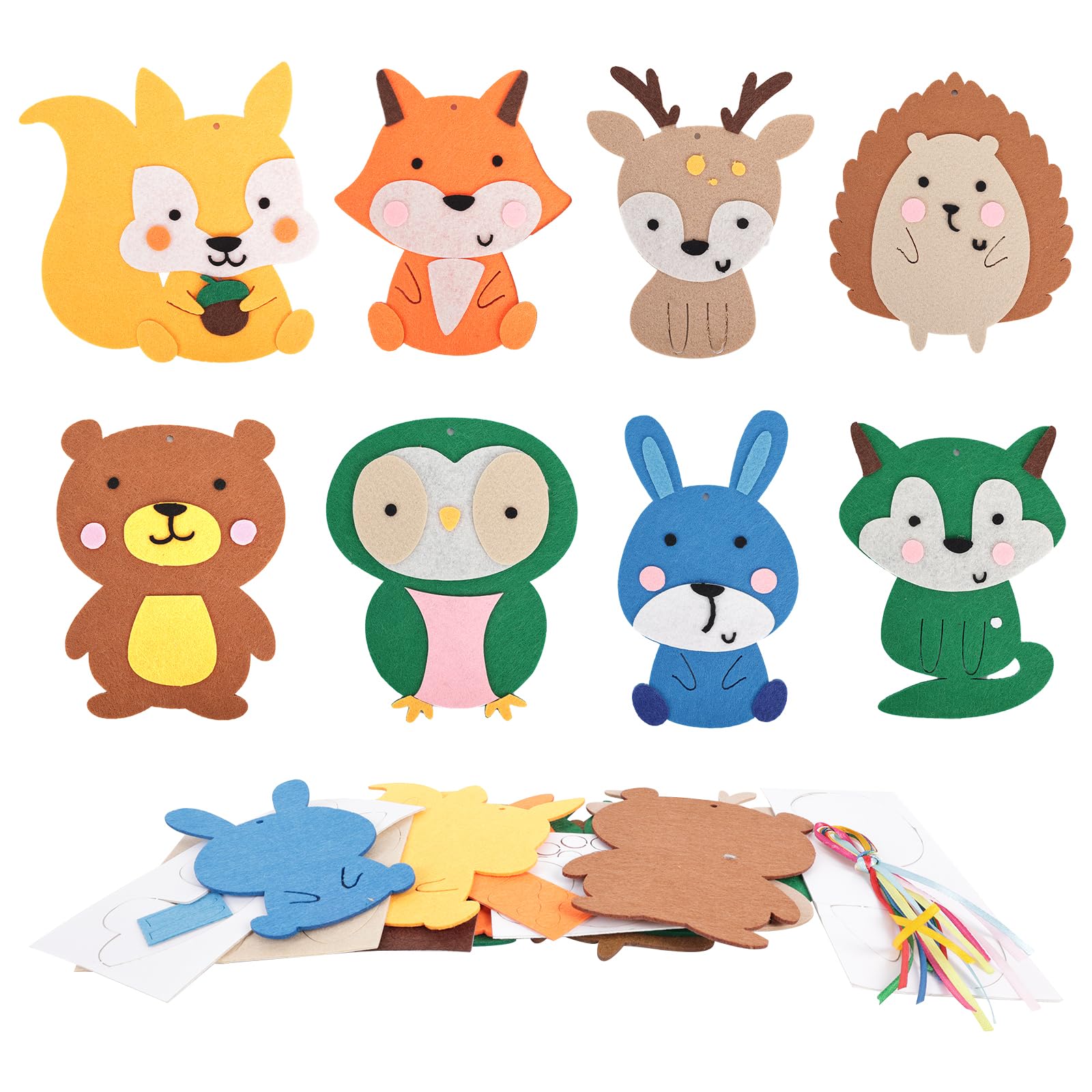 Ntwdby 48 Pezzi Kit Lavoretti Autunnali Per Bambini – Foglie E Animali In Legno Da Colorare – Fai Da Te Creativo