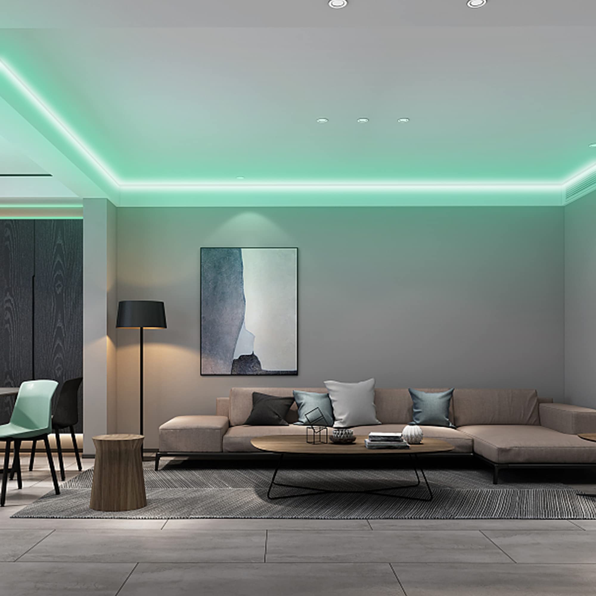 Saemoza 16.4ft/5m LED Strip Lights, 300 LEDs Units SMD5050 Waterproof Flexible Cuttable LED Rope Lights for Outdoor & Indoor Use, Suitable for Home, Kitchen, Under Cabinet, Bedroom?Green?