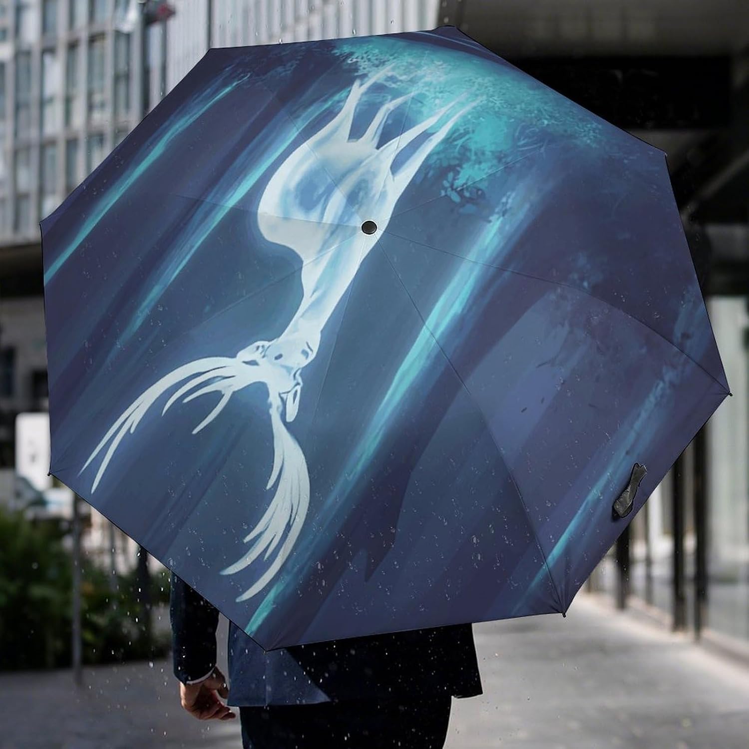 Deer Golf Umbrellas-2 Fold Automatic,Windproof Umbrella with Portable,Strong,Folding Umbrella for Women Men