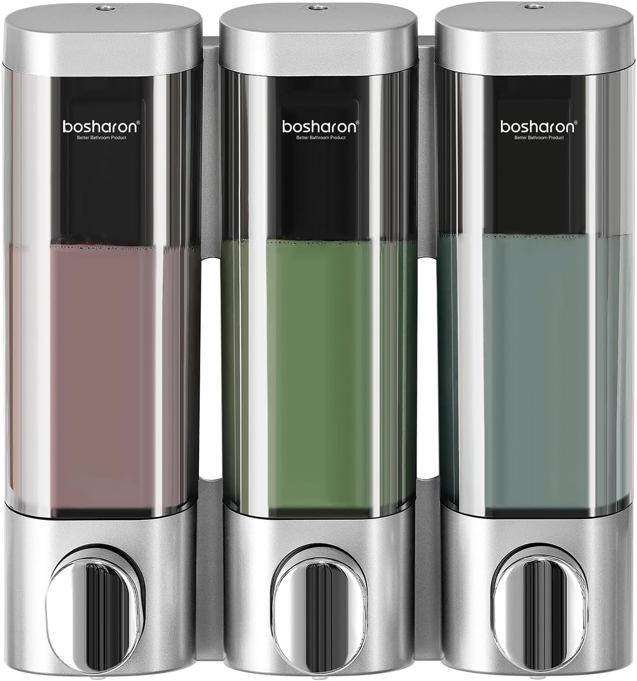 Dispensador de jabón de ducha 3 en 1, dispensador de champú y acondicionador de cámara de 10.1 fl oz, dispensador de champú para ducha montado en la