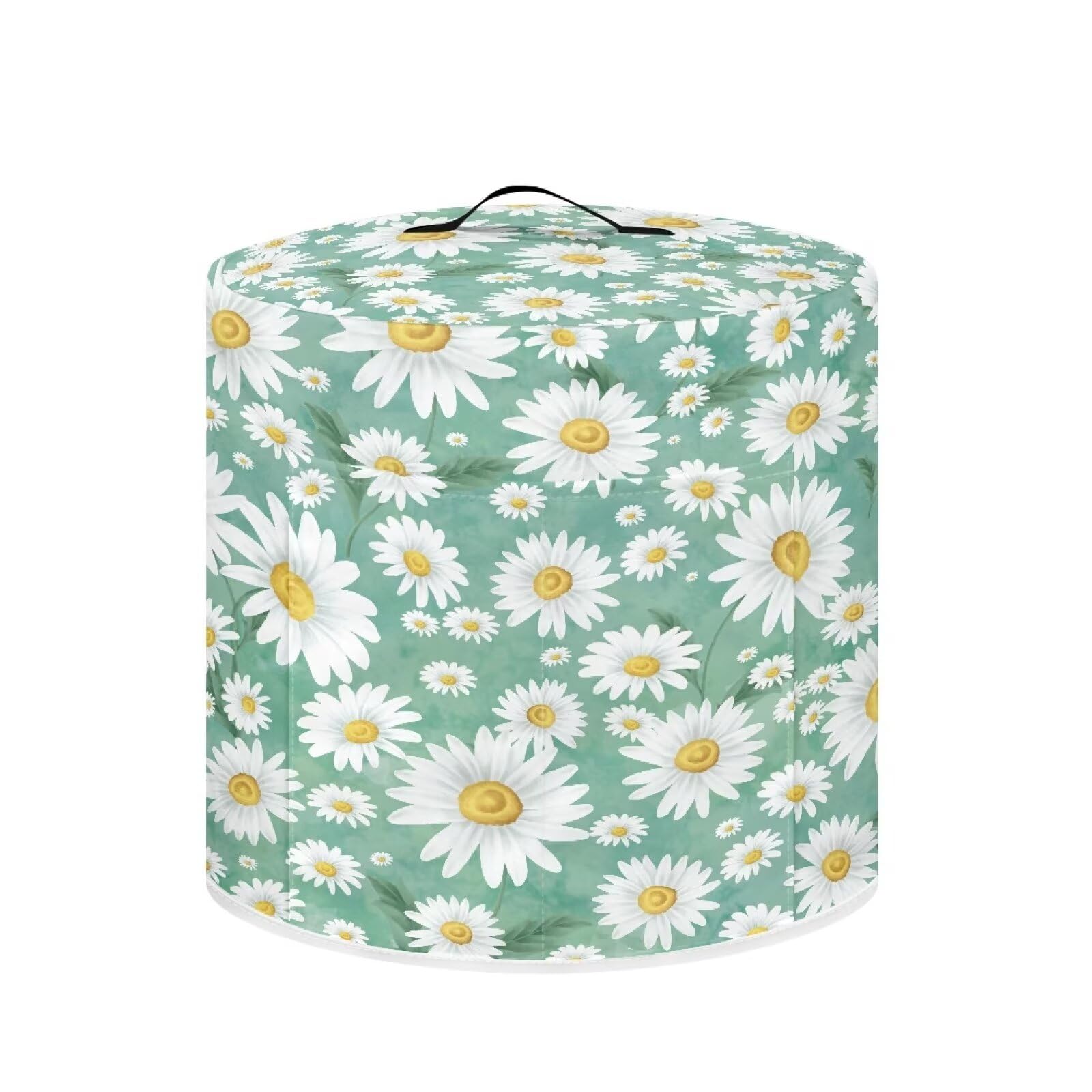 Cozeyat Dasiy Floral Pressure Cooker Air Fryer Cover,Round Pressure Cooker Dust Cover,Protective Cover with Pocket Kitchen Appliances for Electric Pressure Cooker Air Fryer Rice Cooker Steamer
