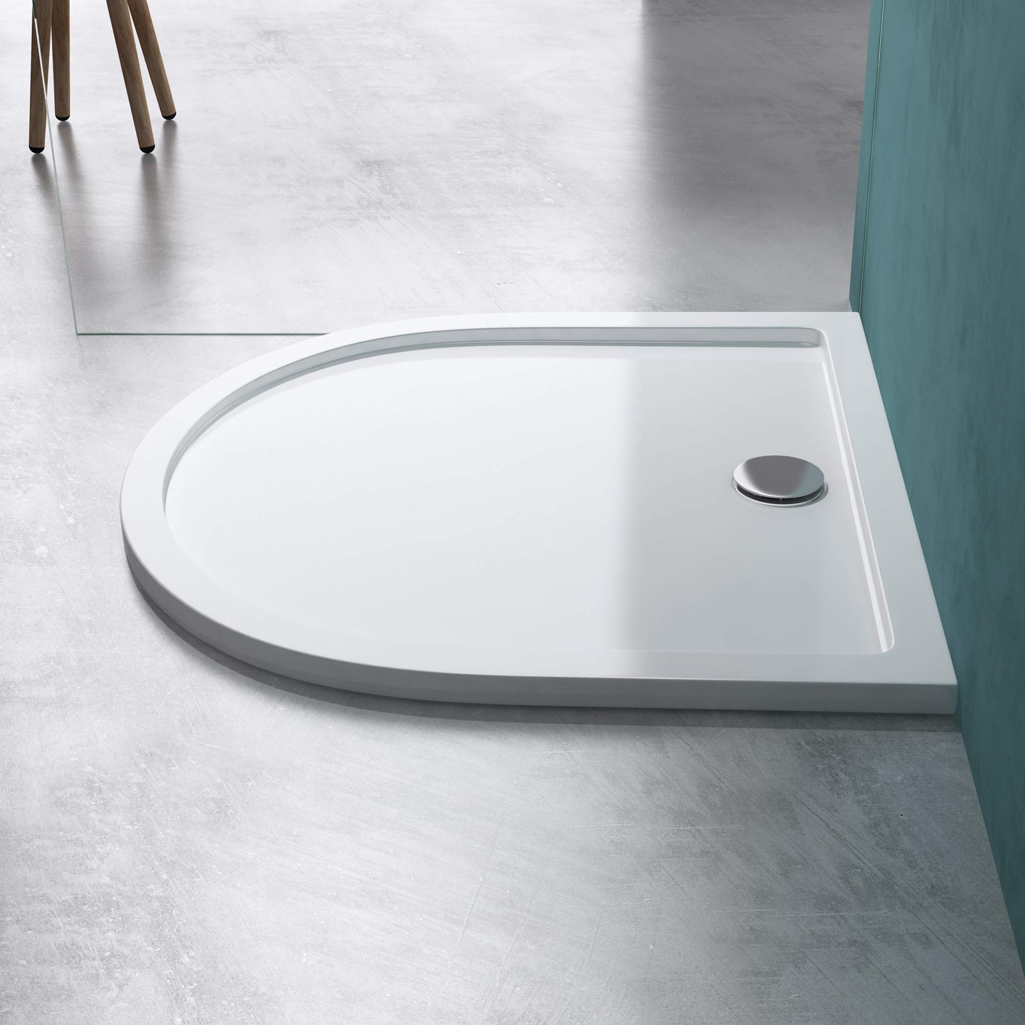 Mai & Mai Piatto Doccia 90x90x4cm in Acrilico, Forma: Quadrato, Bianco