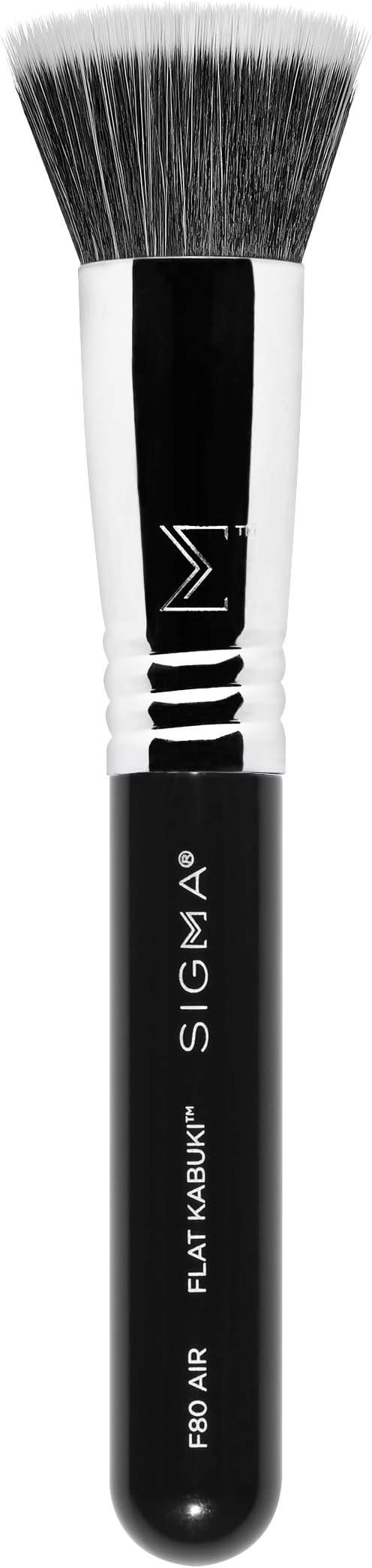 F80 Air Flat Kabuki Makeup Brush, Flat Top Head with Soft Duo-Fibers