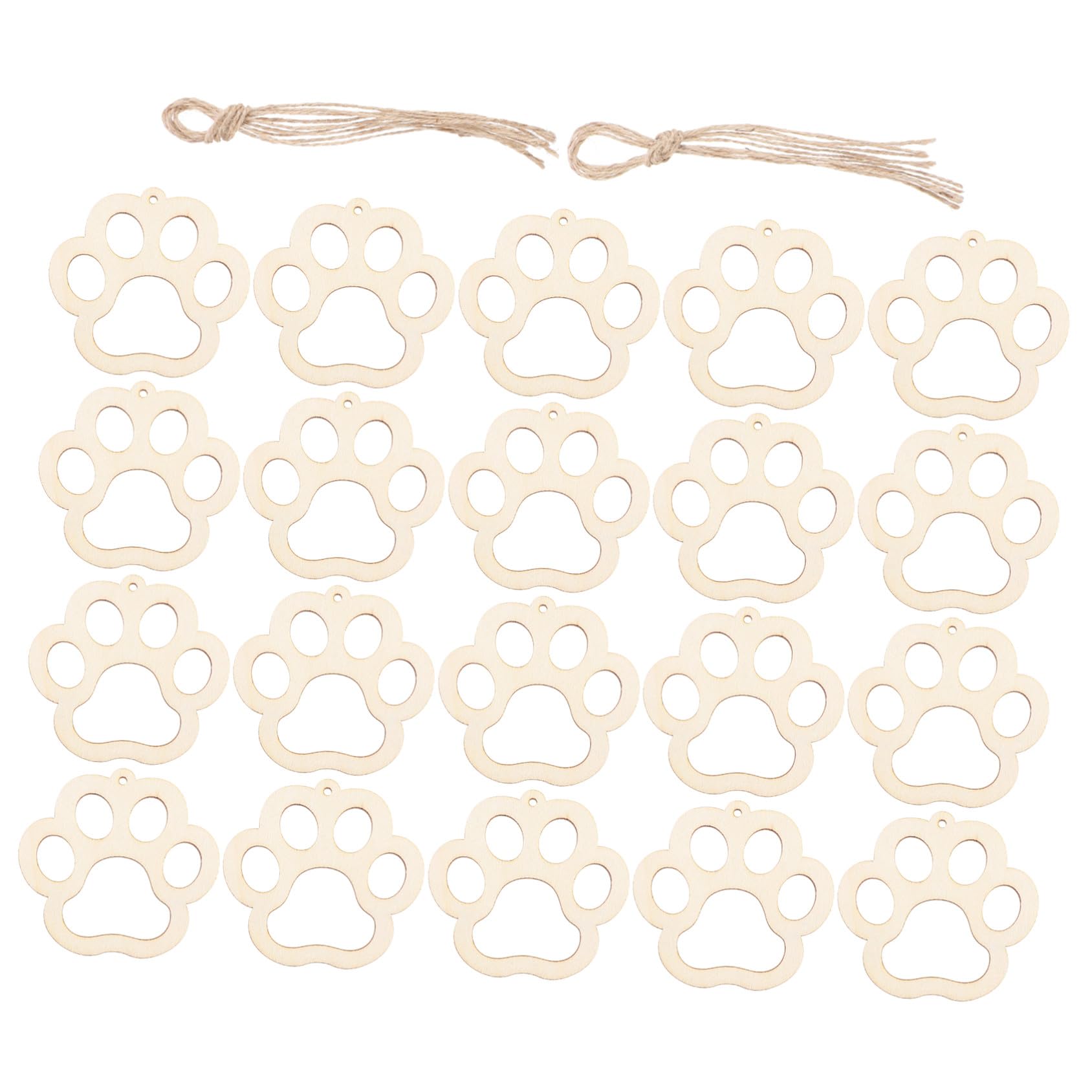 Homoyoyo Ornamenti in Legno Fai da Te con 20 Ciondoli a Fetta di Legno e Corde Naturali per Decorazioni Natalizie e Artigianato Creativo, per Regali e Abbellimenti Sospesi Festivi