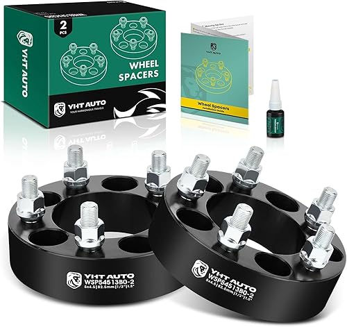 YHTAUTO Espaciadores de rueda de 5 x 4.5 pulgadas de 1.5 pulgadas para Jeep Grand Cherokee, Wrangler, Ford, Dodge, Lincoln, Mercury, Pontiac Modelo