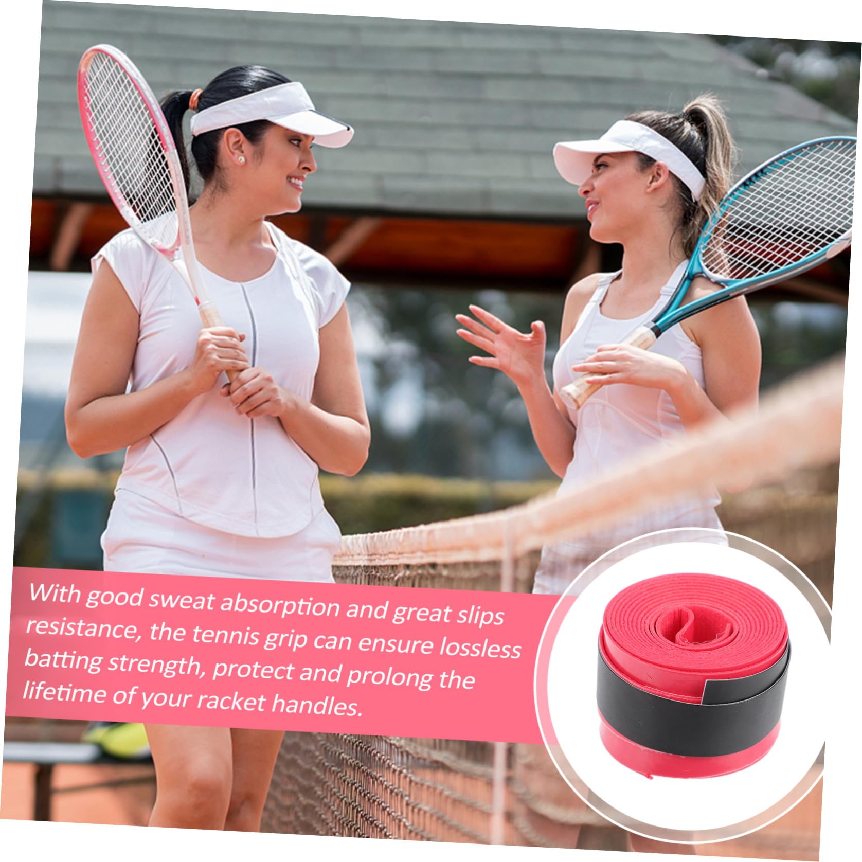 POPETPOP Fascia Antisudore Anti-Surriscaldamento per Racchette da Tennis Fasce Antisudore per Racchette Nastri Antiscivolo per Racchette da Softball Impugnatura Assorbente per Racchette