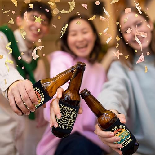 Miniatura 4 de Decoraciones de cumpleaños número 18 Niños y niñas, suministros de fiesta y recuerdos, fundas enfriadoras para latas de bebidas, paquete de 12,