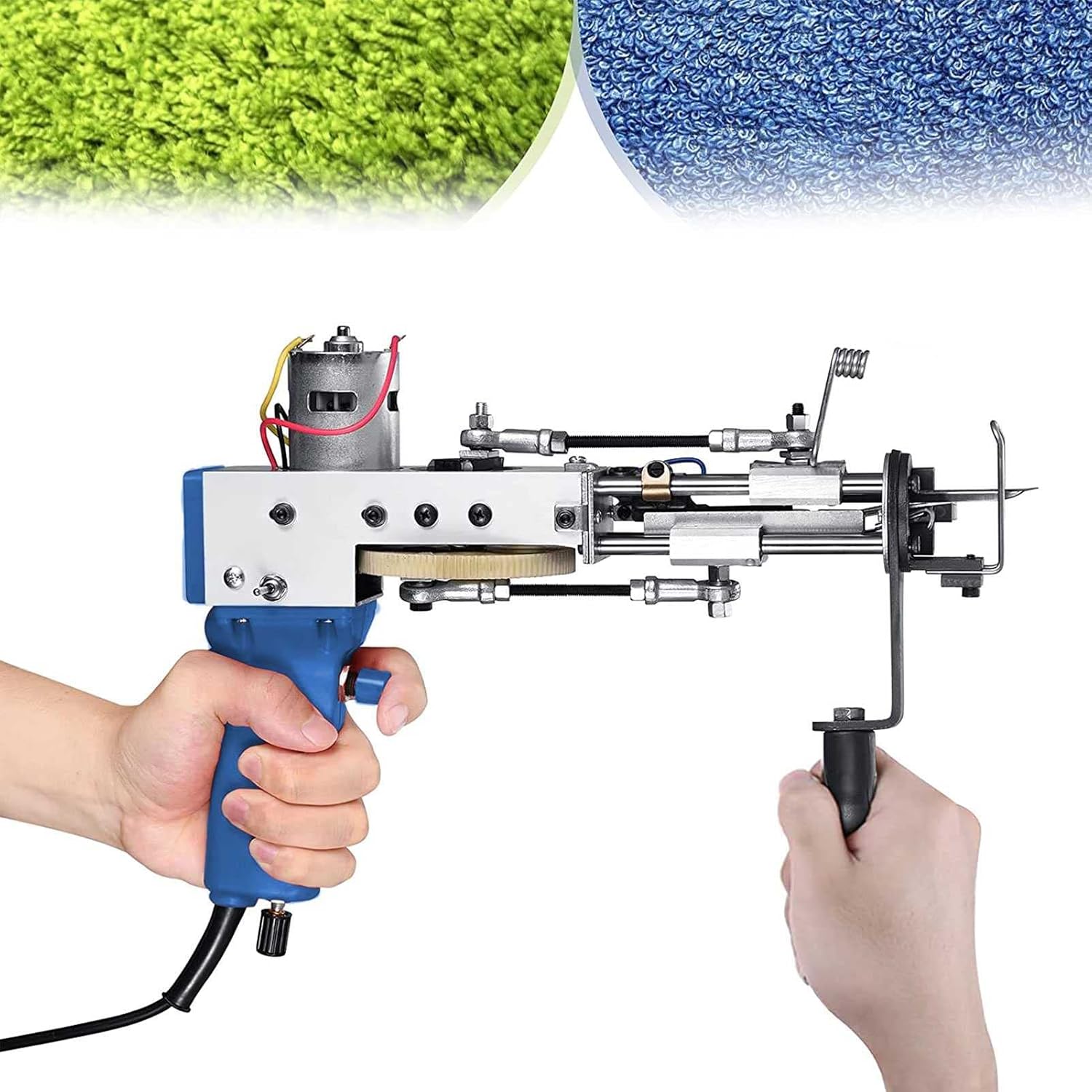 Adjustable Carpet Tufting Gun, DIY Carpet Rug Weaving Machine Flocking Knitting Machine, Industrial Embroidery Machine Hand-held Electric Punch Tools