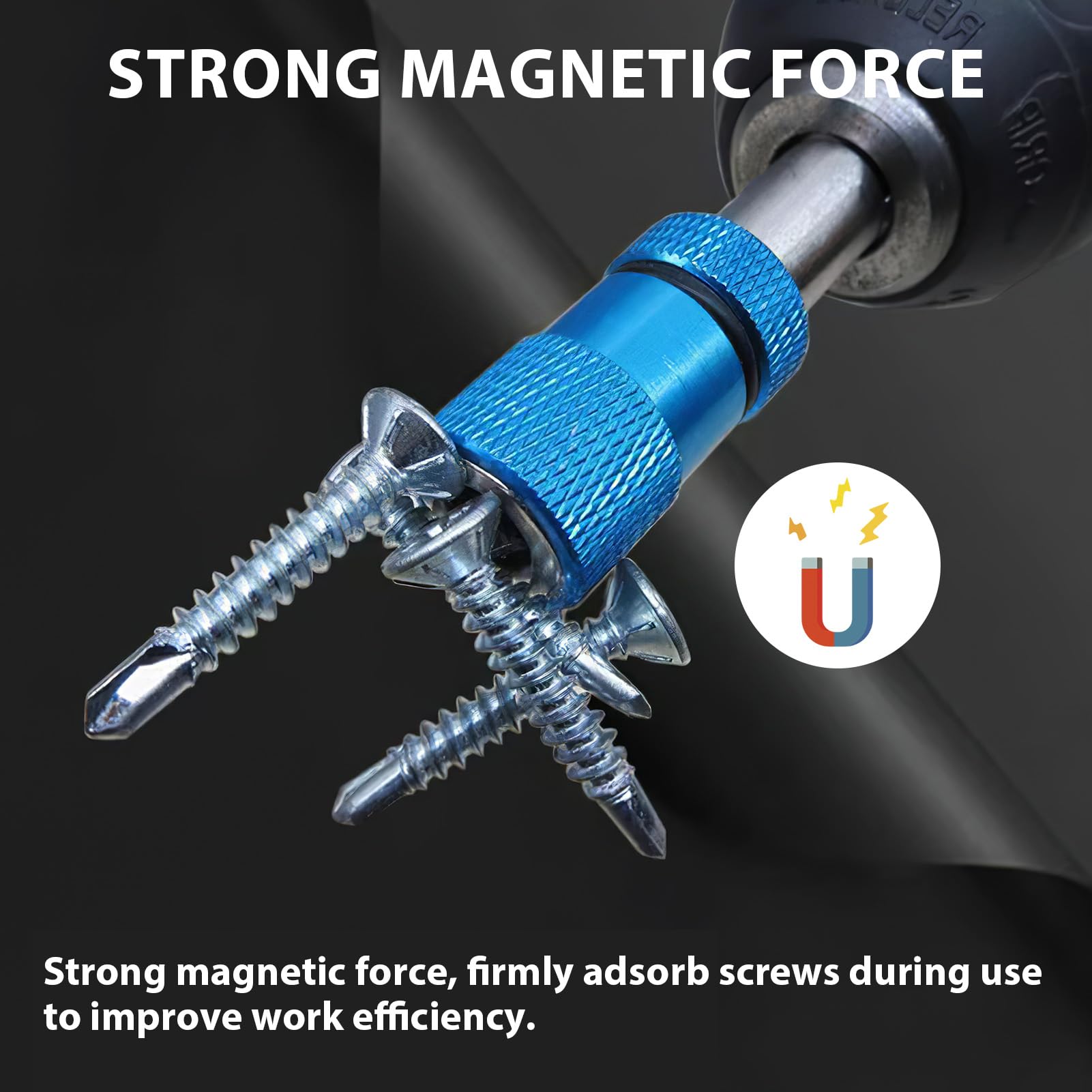 3 Pezzi Inserto per Viti Cartongesso, Portapunte Magnetici per Trapano a Secco, Portainserti Magnetico, Attacco Esagonale da 1/4", per Avvitatori a Batteria e Trapani a Mano