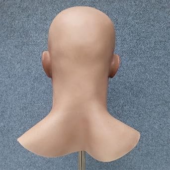 Black male silicone mask, 25*20*18cm