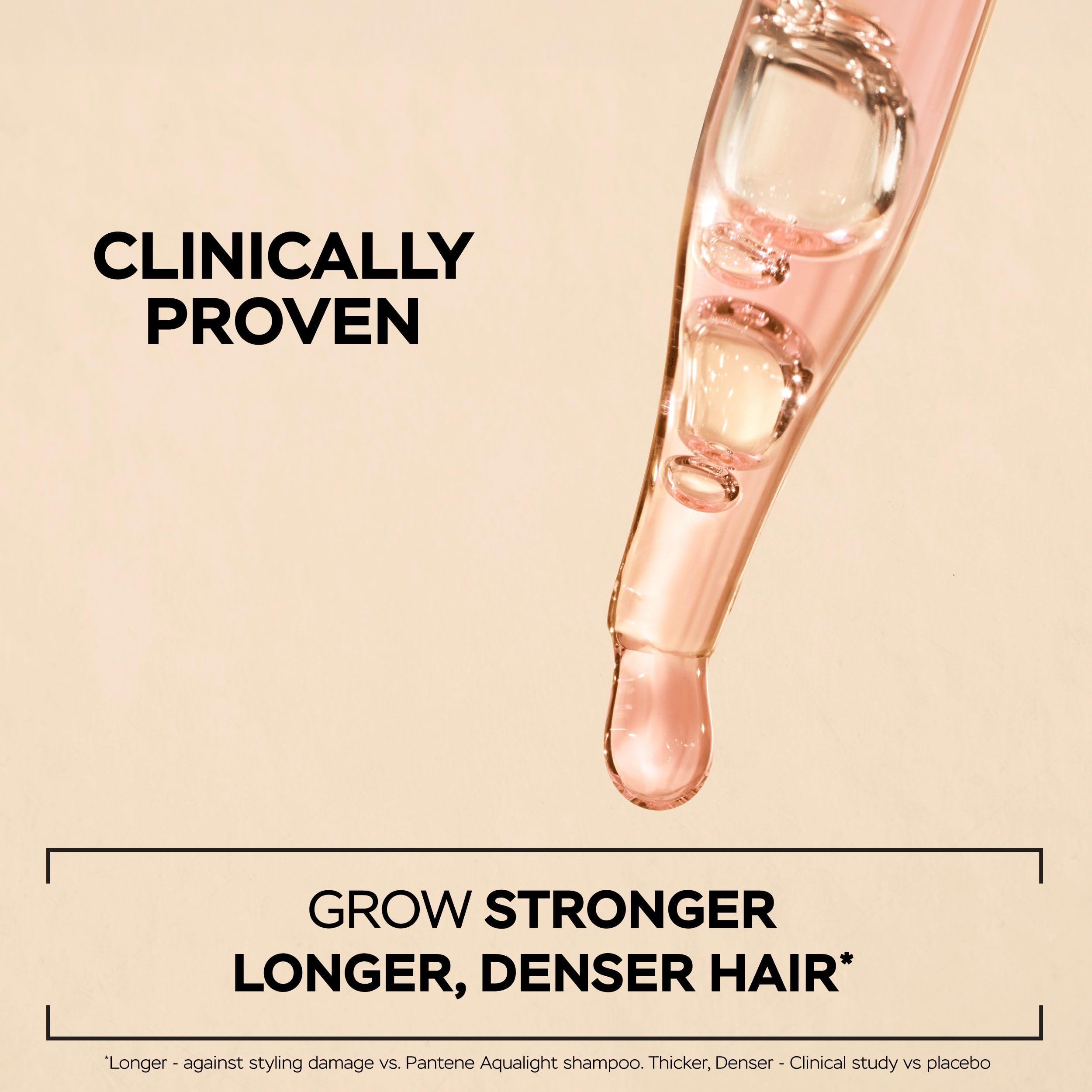 Pantene Grow Abundant Serum gegen Haarausfall, 60 ml, für dickeres, längeres und dichteres Haar in 8 Wochen. Behandlung gegen Haarausfall, für Damen, mit 3000 mg Pro-Vitamin-Komplex