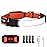 Adelante LED Headlamp Flashlight, 1000LM 230Wide-Beam Rechargeable Head Lamp for Adults, Red Taillight & 4 Clips Waterproof Hard Hat Light Headlamps for Running Hiking and Camping