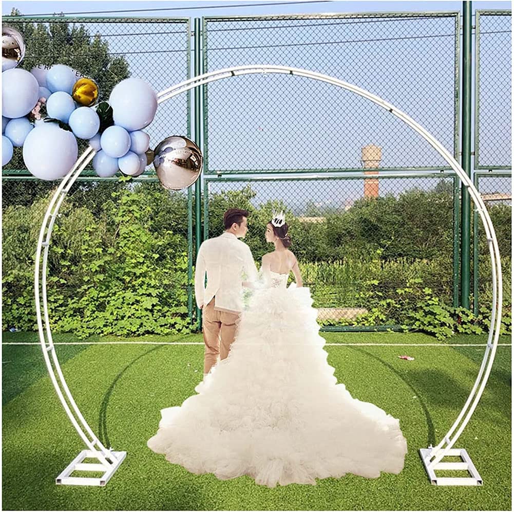 Arche Moongate en métal blanc pour décoration de mariage et ballon