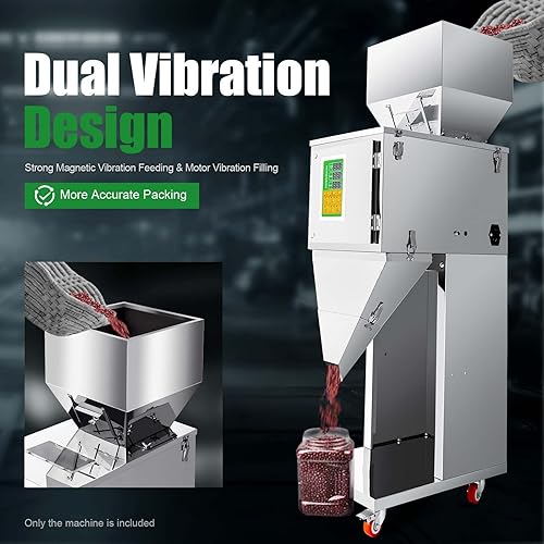 Miniatura 5 de Máquina de llenado de polvo de 10 a 35.24oz, máquina automática de llenado de polvo de acero inoxidable, máquina de llenado de pesos, bolsa de