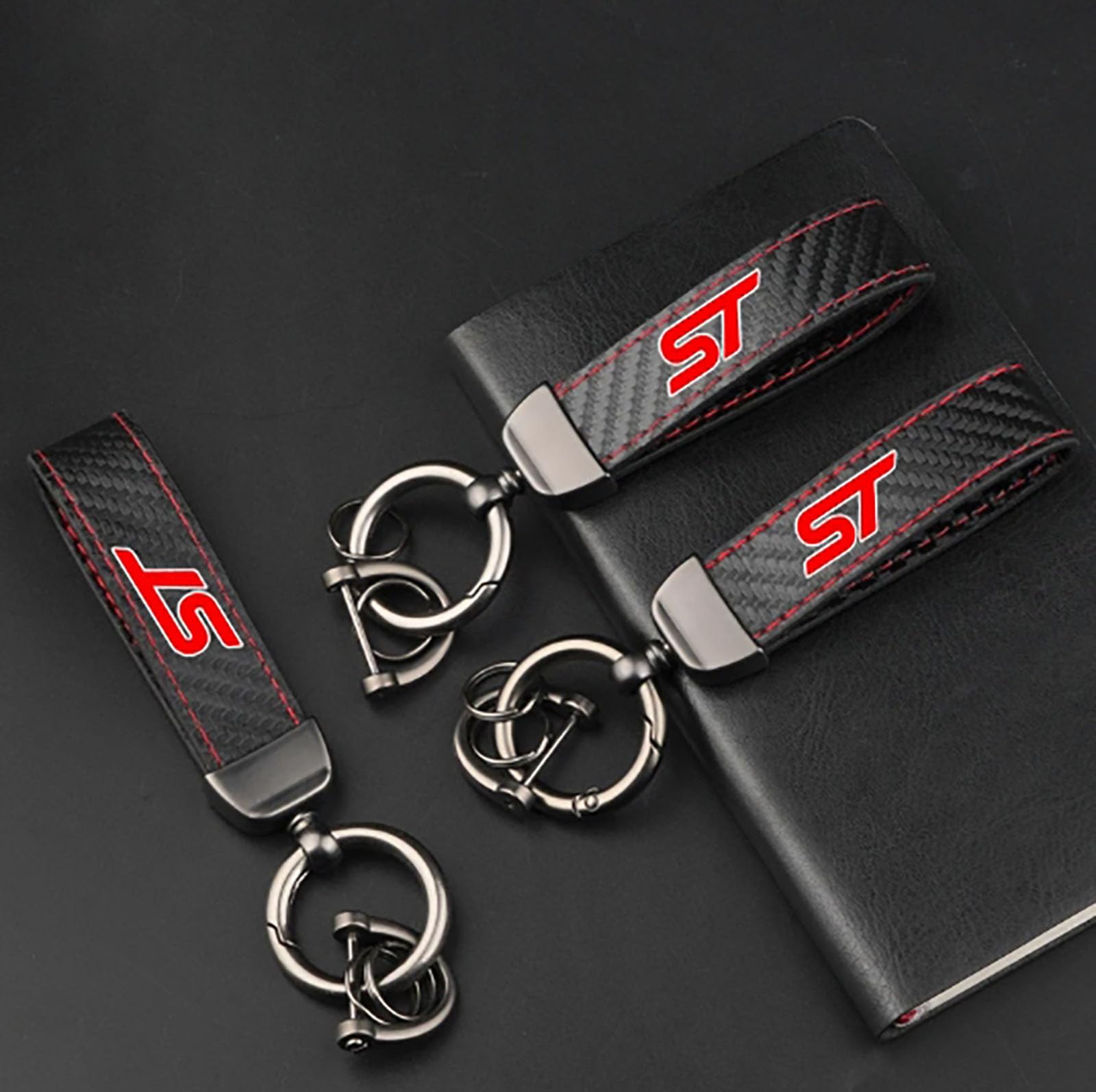 Airtag-sleutelhanger, Zwart Leer, Deze Sleutelhanger Is Geschikt Voor Een Auto Sleutel Een Meerdere Normale Sleutels Leer Airtag Houder
