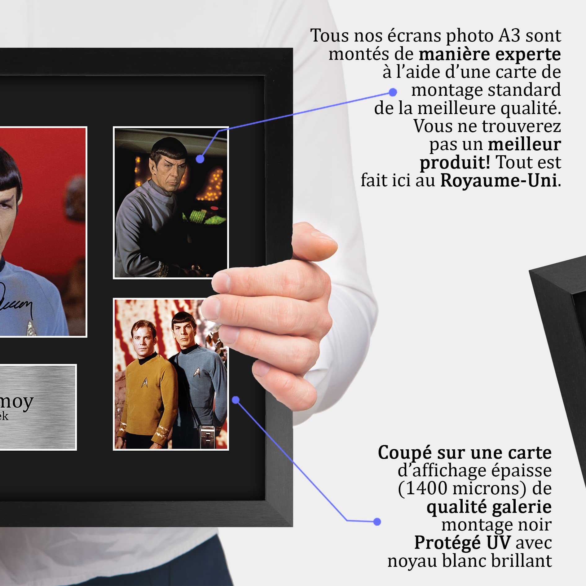 Leonard Nimoy Star Trek A3 Cadeaux Imprimé Signé Autographe Photo Encadré