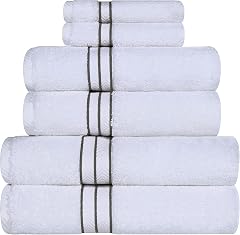SIMPLI-MAGIC 79507 8-Piece Premium Set 2 Bath 2 Hand 4 Wash Cloths 100 Ring Spun Cotton Highly Absorbent
