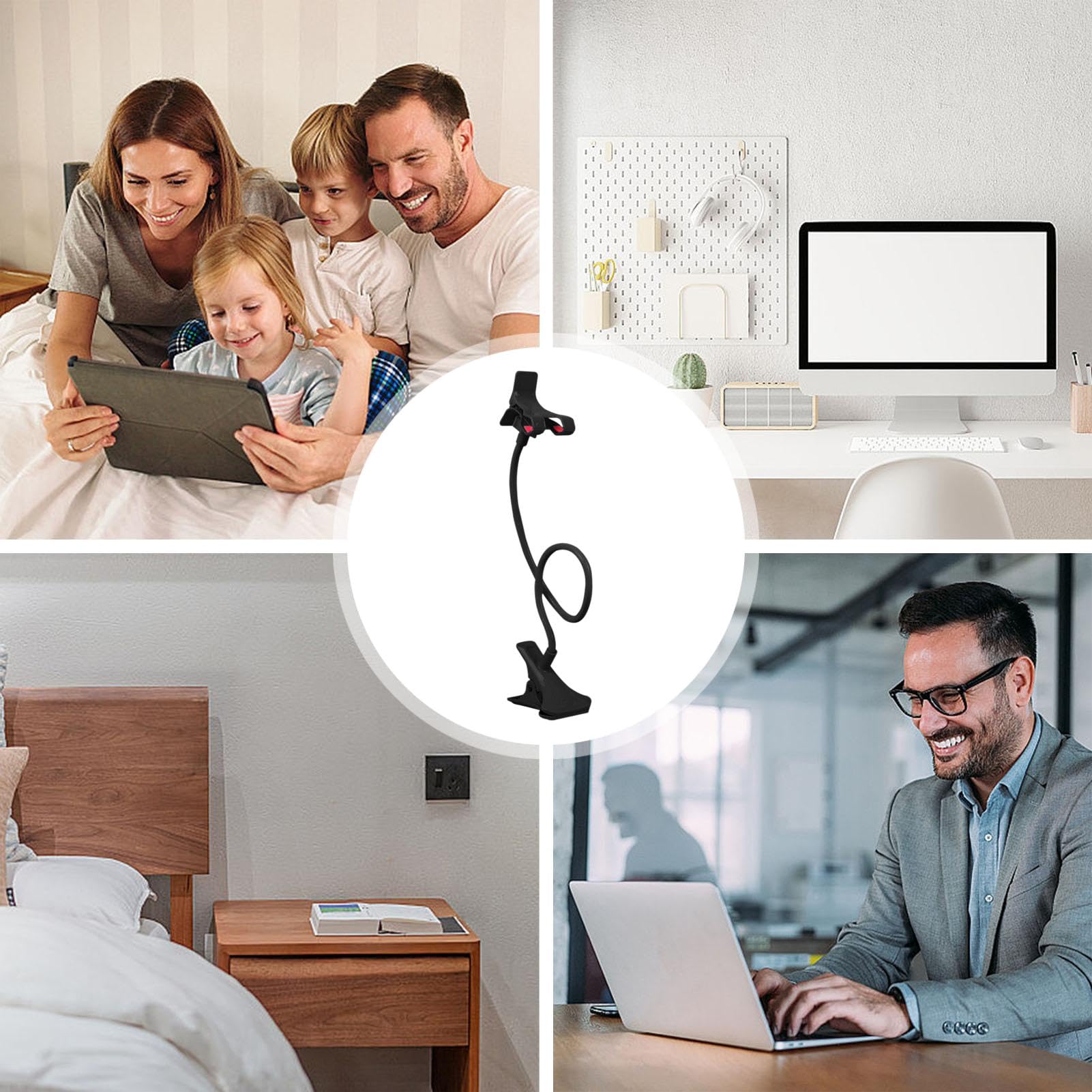 AFAXINRIE Supporto per telefono a collo di cigno da letto e da scrivania, supporto per telefono sopraelevato, supporto per telefono per filmare, treppiede da tavolo per decorare biscotti, registrare o AFAXINRIE Supporto per telefono a collo di cigno da letto e da scrivania, supporto per telefono sopraelevato, supporto per telefono per filmare, treppiede da tavolo per decorare biscotti, registrare o