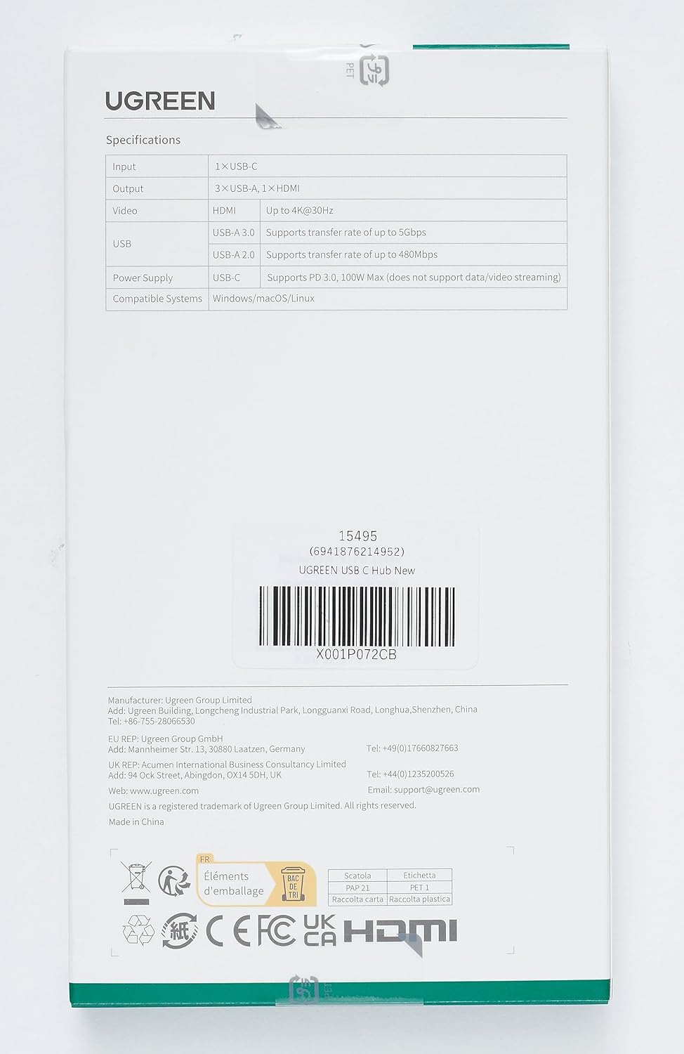 UGREEN Revodok USB C Hub, 5-in-1 USB C Adapter with 4K HDMI, 100W Power Delivery, 3 USB A Data Ports, Multiport USB Hub for MacBook Pro/Air, iPad Pro, Surface, XPS, Thinkpad, Galaxy and More, Gray - Image 9