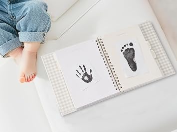 Baby Memory Book & Baby Milestone Book for Boys & Girls by &And Per Se - Keepsake to Capture Every Moment from Birth to 5 Years, with Photo Pages (Beige White)