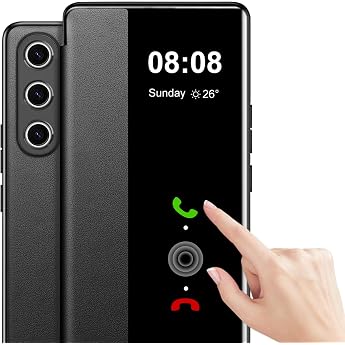 Mobile Phone Case for Samsung Galaxy S26 Plus 5G Case Clear View [Touchscreen View] Soft View Flip Extra Thin Leather Shockproof Protective Case Cover Clear View for Samsung S26 Plus Case