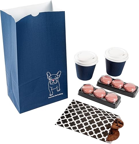 Vista 146 de Restaurantware Bag Tek - Bolsas de almuerzo desechables de 2 libras, 100 bolsas resistentes para llevar, parte inferior plana, ideal para Blanco