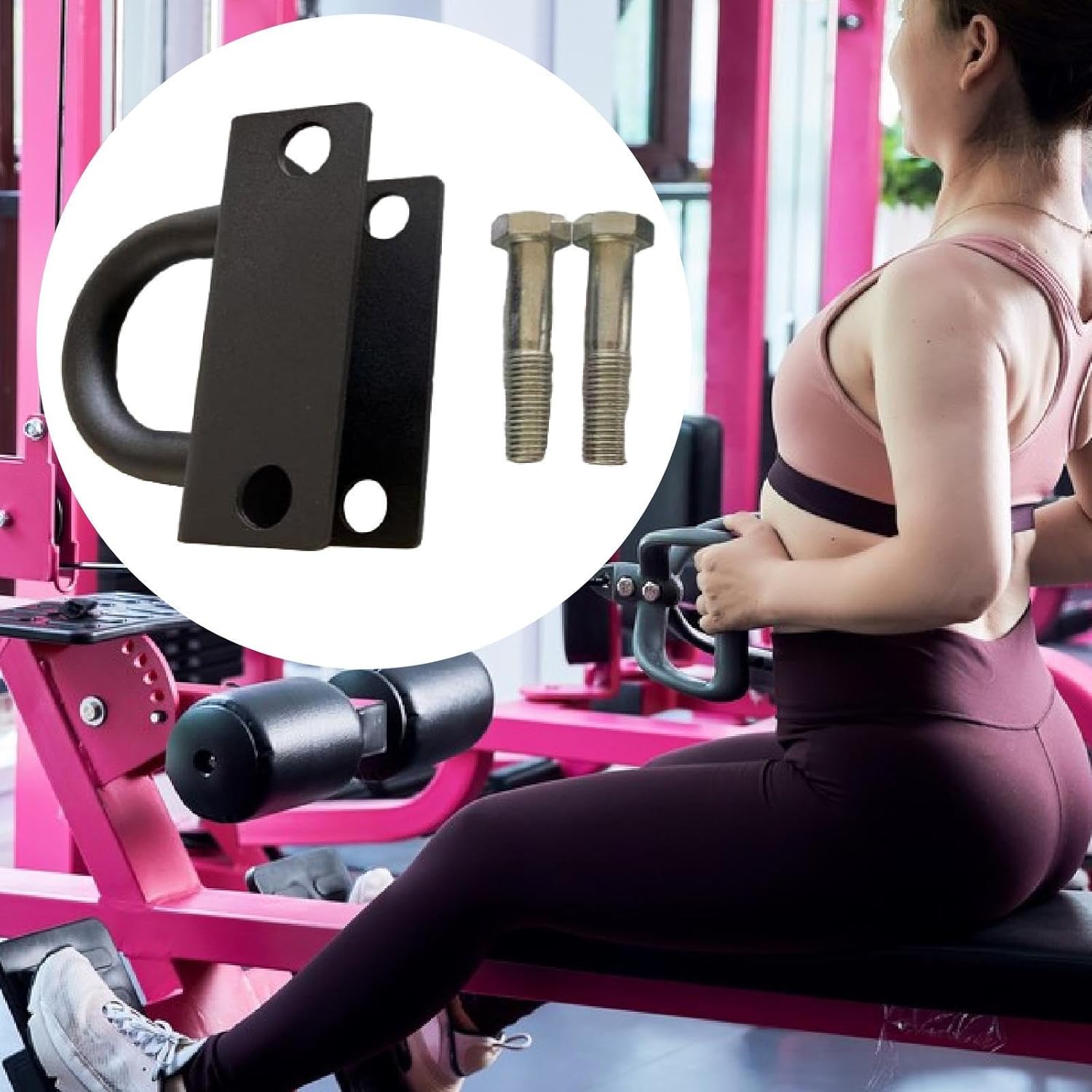 BinZyronic バトルロープアンカーブラケット 天井壁面取り付け &ndash; 頑丈なスチール製 多目的フィットネス機器用ストラップ固定