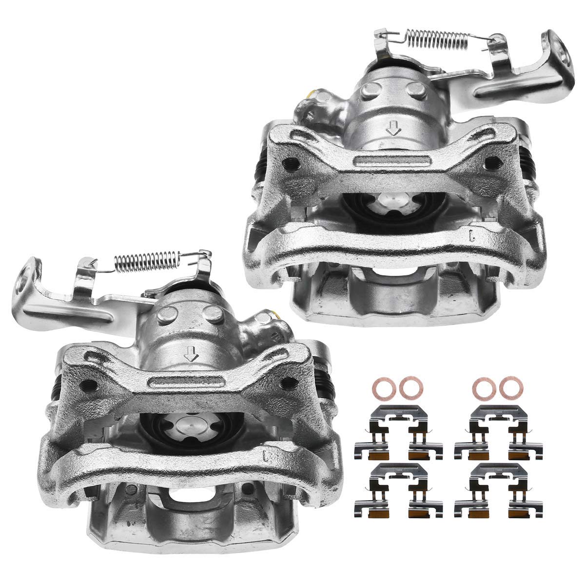 Frankberg2 x Brake Caliper Rear Left Right Compatible with 3 BM BN 1.5L 2.0L 2.2L 2013-2021 Replace# B4Y72698ZA