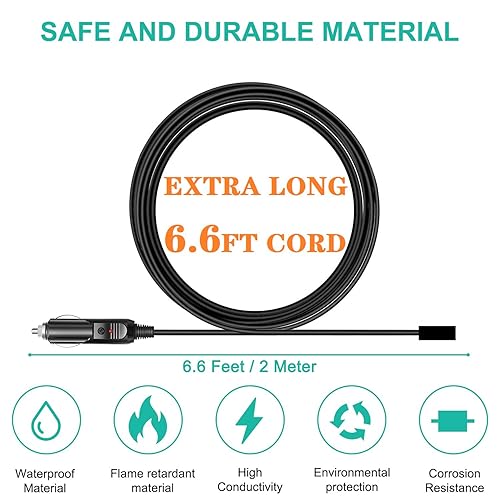 Miniatura 6 de Cable cargador de coche DC de 12 V24 V compatible con Anker 521 523 533 535 555 Powerhouse II 300 400 800 GRECELL T300 T500 T1000 HW01 Giomre M6