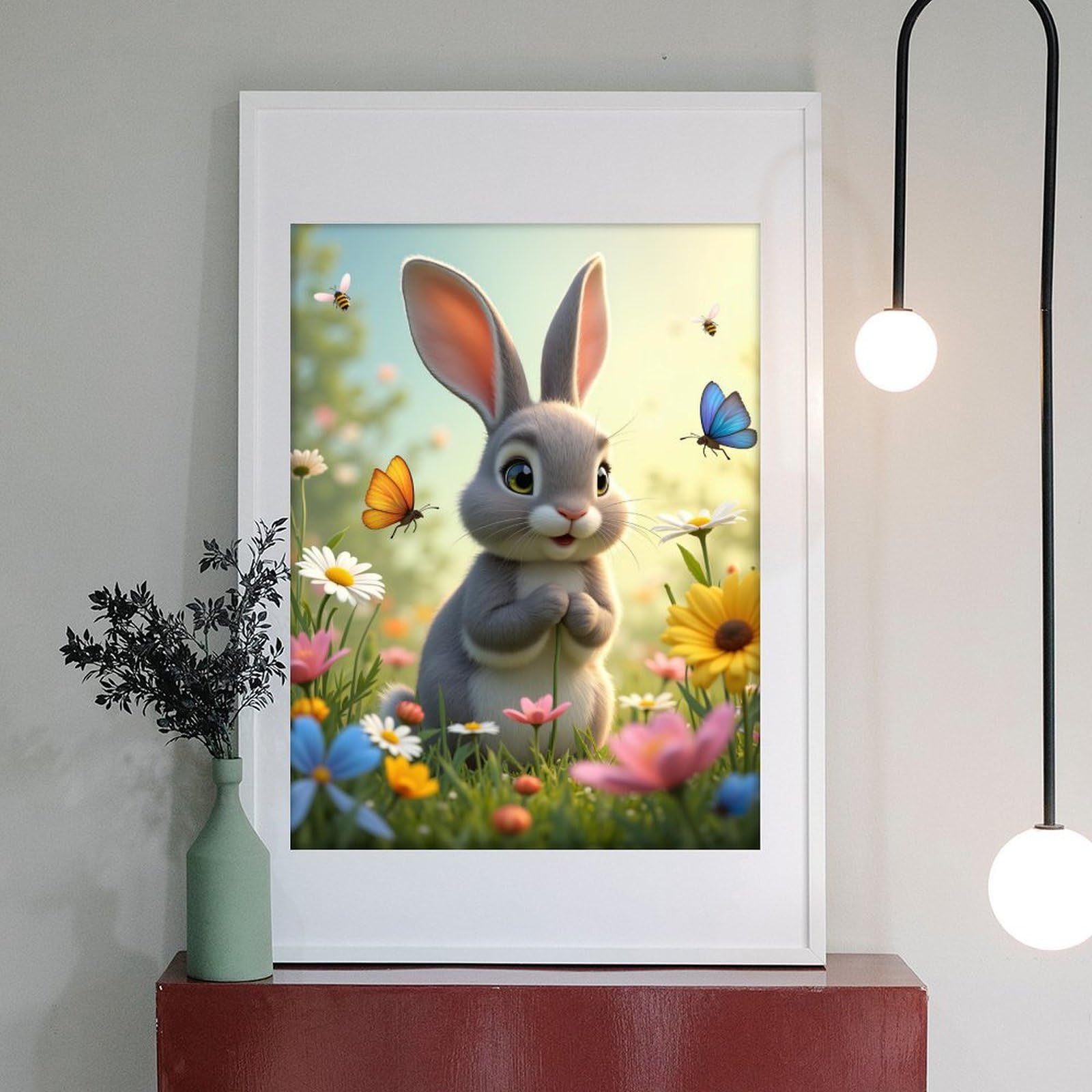 ダイヤモンドアートクラブ＊bunny in flower pot Bunny In