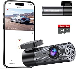 KEYROO 2.5K Dash Cam Front with Free 64GB Card, Wide Angle 1440P QHD Dash Camera for Cars, MINI Size WiFi Dashcam with Ap... Price In India