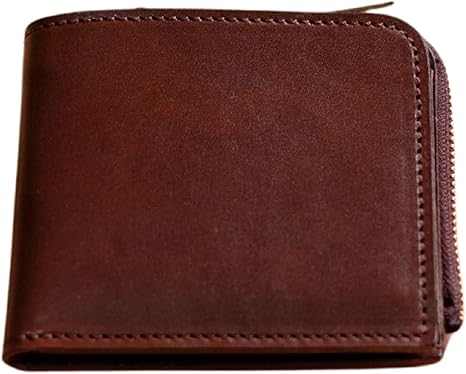 Amazon | 栃木レザー 2つ折り 財布 L字ファスナー 日本製 薄い