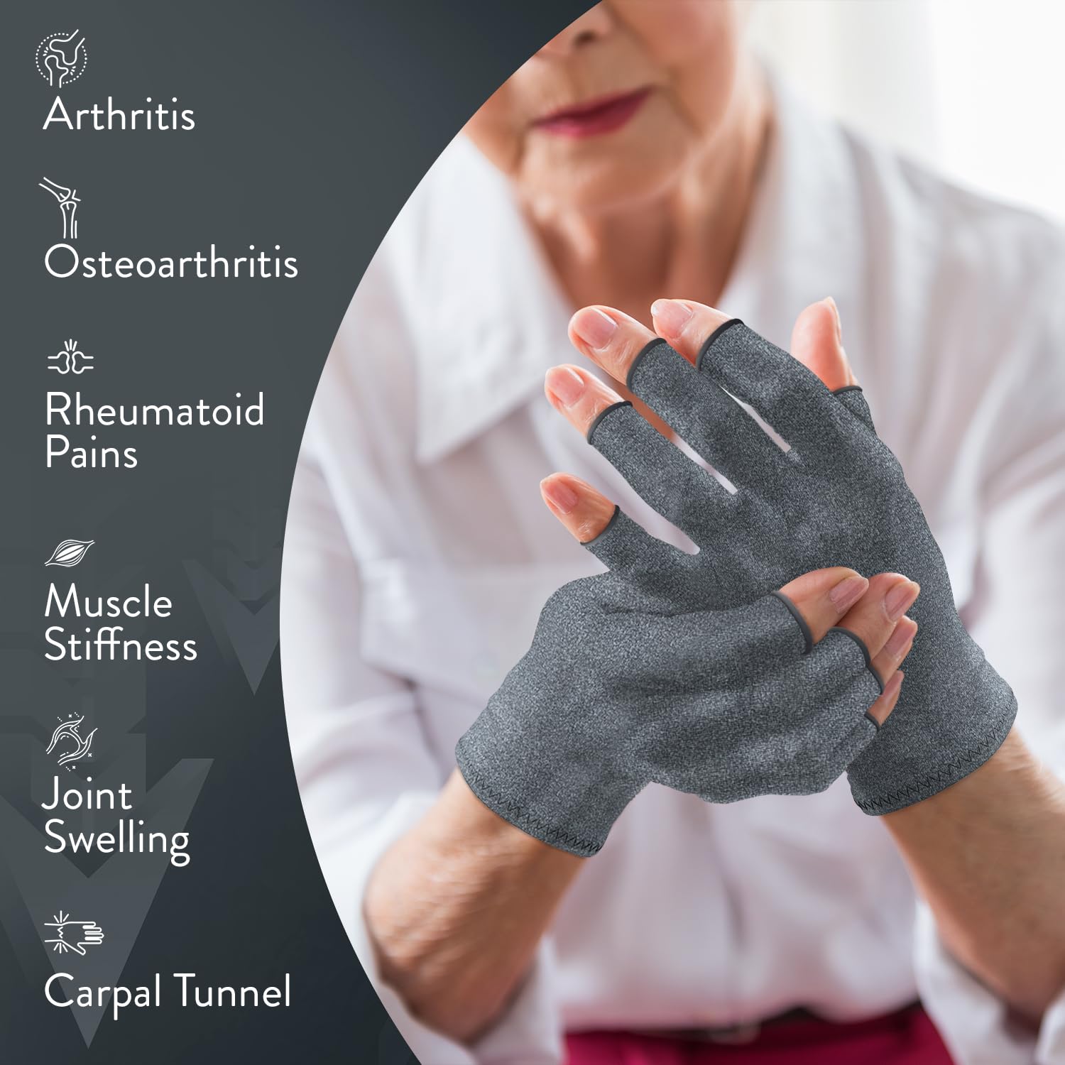 iMedic Arthritis-Handschuhe – 1x Kompressionshandschuhe für Damen und Herren – Arthrose Handschuhe