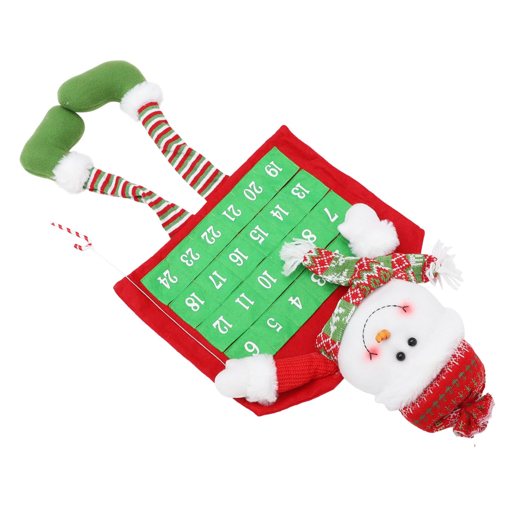 Calendrier de l'avent Noël à suspendre en coton PP pour décoration murale festive