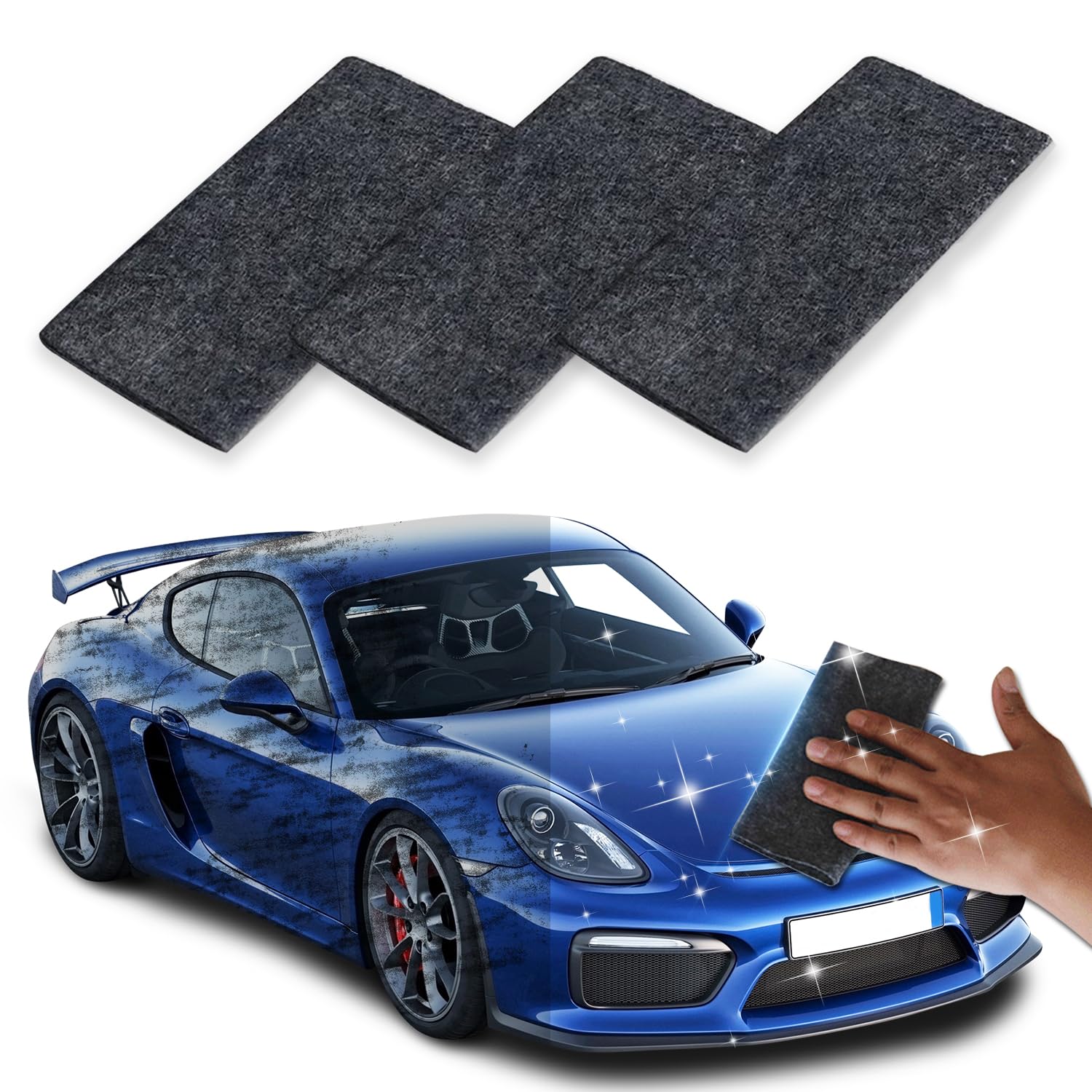 Avis Sur Nano Sparkle Cloth Kit Réparation égratignures Voiture ALASMOYER - 2 Chiffons Nano - Élimine Rayures Légères Et Taches D'eau Nettoyage Peinture Auto