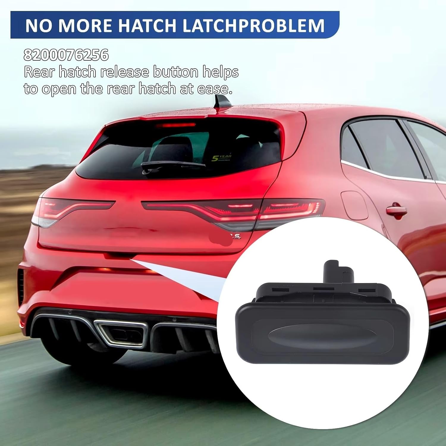 Tailgate Opener Button for Megane MK2 MK3 for Clio MK3 MK4 for Captur for Modus Central Lock Car Trunk Switch Tailgate Switch 8200076256 8200385515
