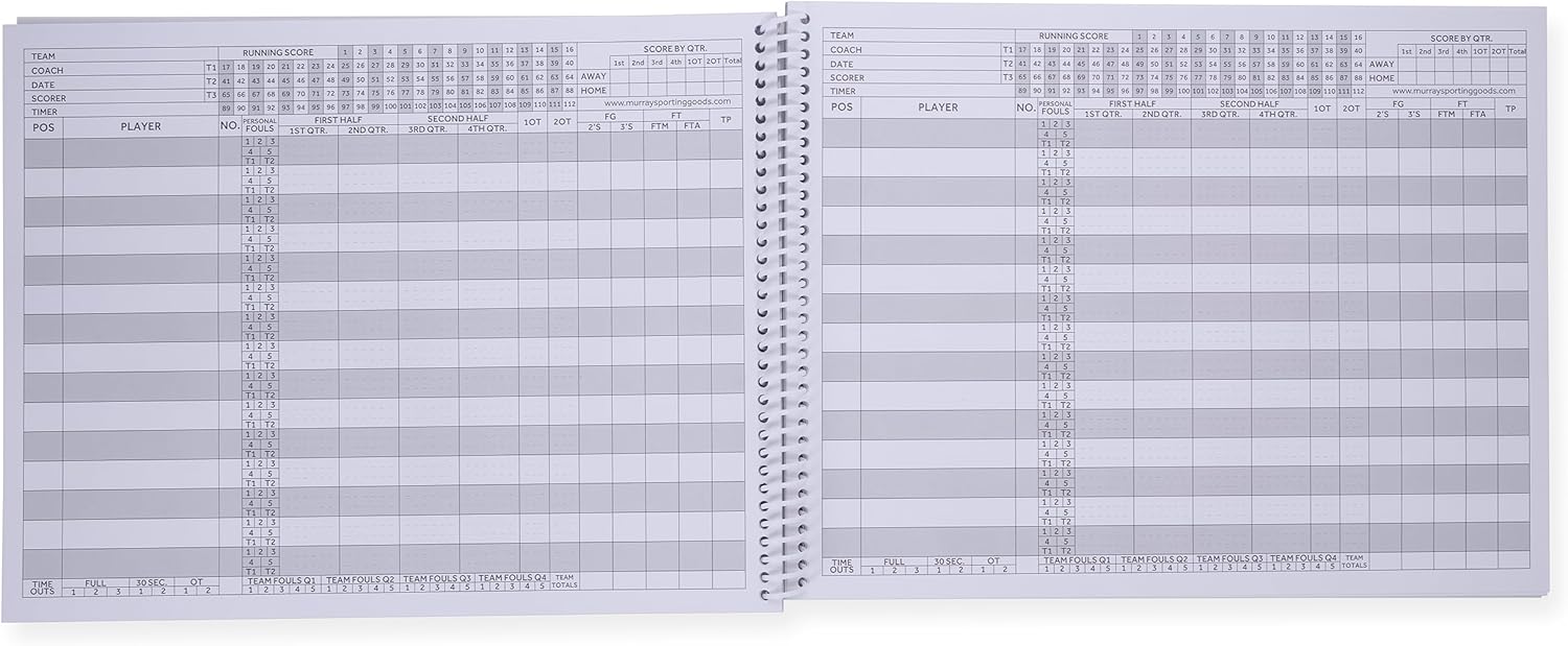 Basketball Scorebook - 50 Games Score Book Side by Side Score Keeping Book for Stats | Basketball Stat Tracking Book - High School, Middle School, Little League for Scorekeepers - Image 9