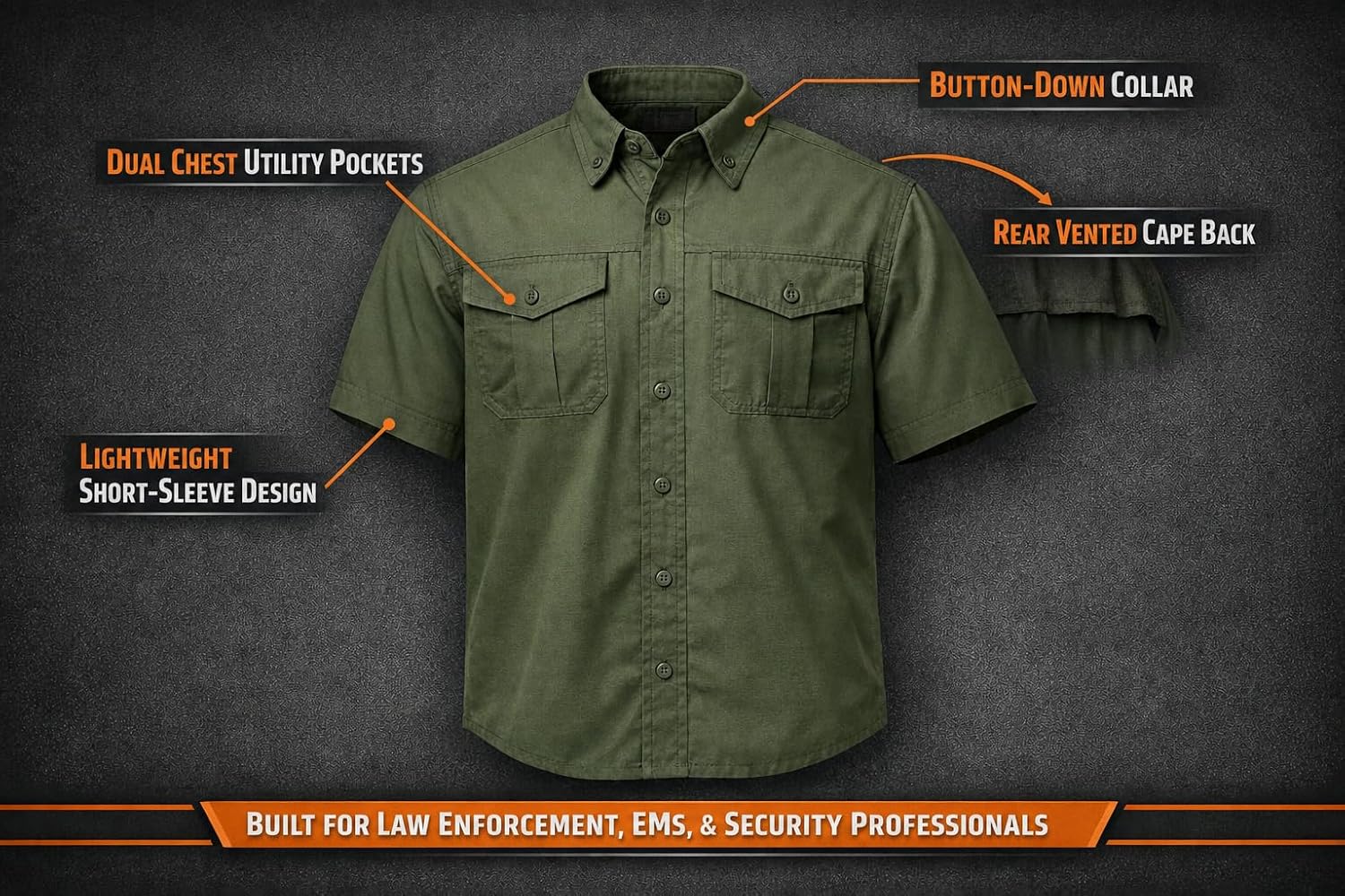 5.11 Tactical Mens Taclite Pro Professional Short Sleeve Button-Up Shirt