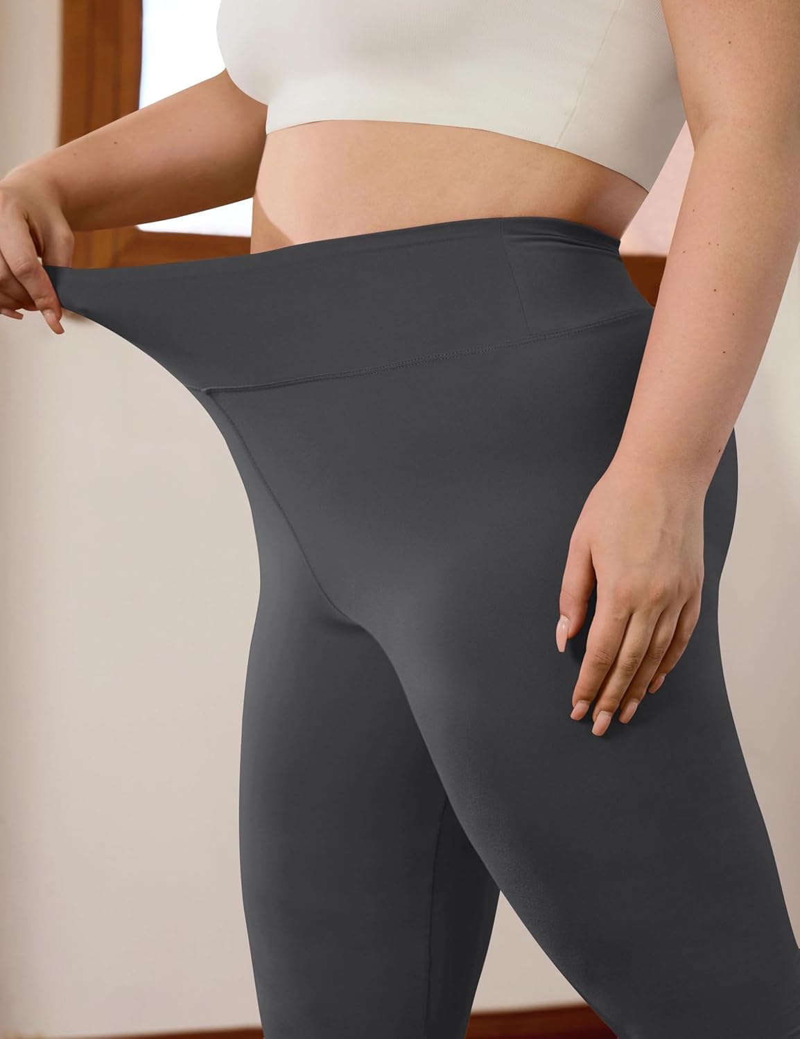 VALANDY Creamlush Plus Size Leggings for Women-3 Packs Stretchy Soft High Waisted Women's Leggings Lounge Yoga Pants - Image 6