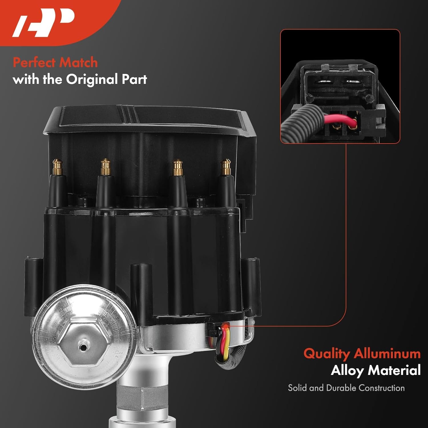 A-Premium Ignition Distributor with Cap and Rotor Compatible with Chevy, GMC, Buick Vehicle - Malibu, Impala, Camaro, Suburban, Corvette, Regal, Blazer, Caprice, El Camino, Jimmy, Sprint, Laguna