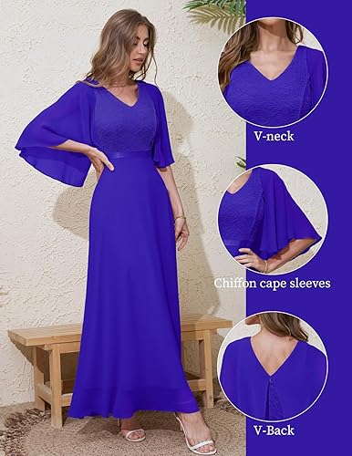 Miniatura 4 de DRESSTELLS Vestido formal para mujer, vestido de madre de la novia, invitada de boda, dama de honor, vestido largo de fiesta de graduación, vestidos