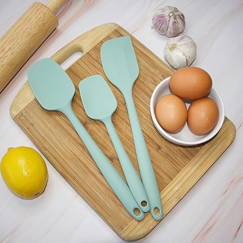 Miniatura 2 de 4 espátulas de silicona antiadherentes para hornear y pastelería, espátulas de silicona resistentes al calor para freír, agitar, mezclar, raspar y