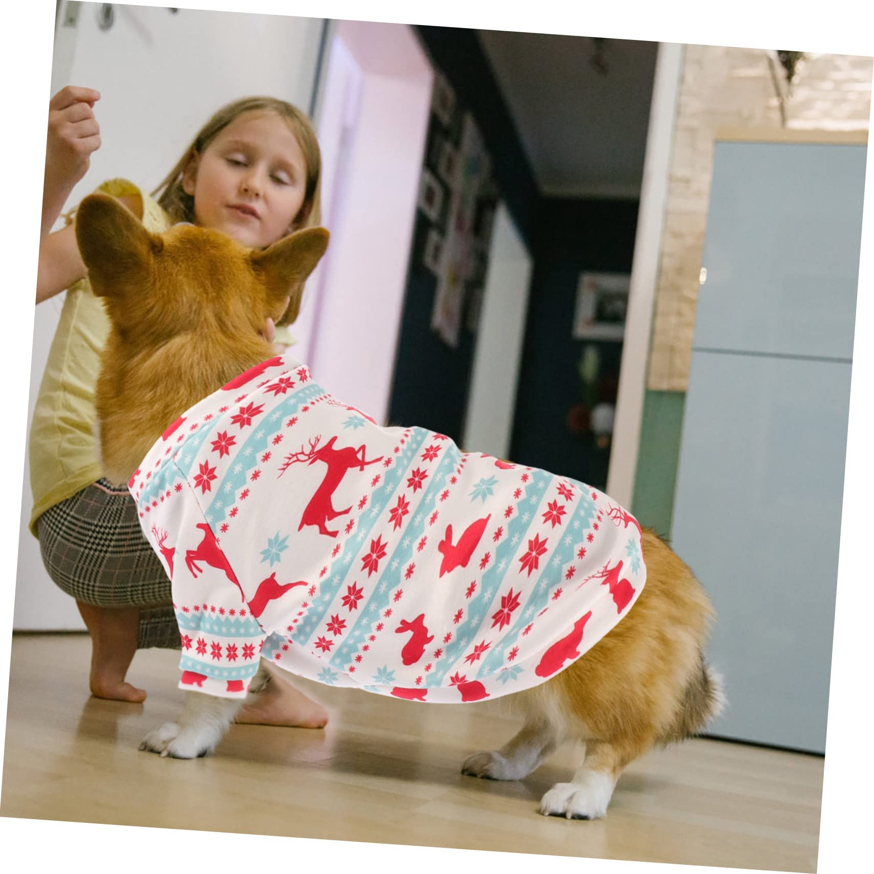 BESPORTBLE 1pezzi Vestiti per Cani Costume di Natale per Animali Domestici Abbigliamento Natalizio per Cani Resistente e Confortevole Compatto e Elegante per Feste e Passeggiate
