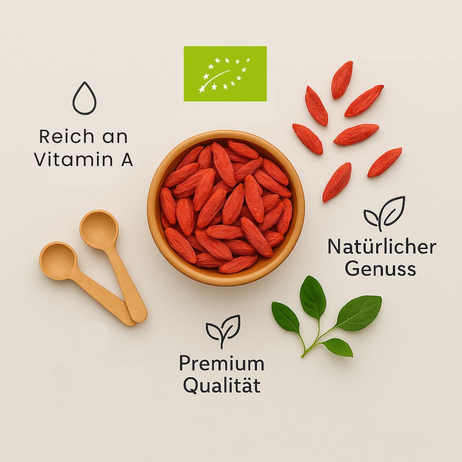 1001 Frucht - Bio Goji Beeren 5kg aus Tibet, Extra Groß, Neue Ernte, Getrocknete, Hochwertige Superfood Beeren in Rohkost Qualität - Jeden Tag frisch verpackte Ware! Hand Made in Germany!