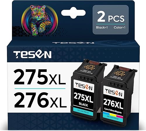 TESEN Cartucho de tinta remanufacturado PG-275XL de repuesto para Canon PG275XL CL276XL 275XL 276XL uso con impresora Canon PIXMA TS3520 Canon PIXMA