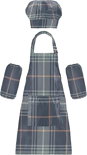 Joisal Juego de delantal de camuflaje del ejército para niños con bolsillo, delantal de pintura para niños, delantal para niños de 9 a 12 años