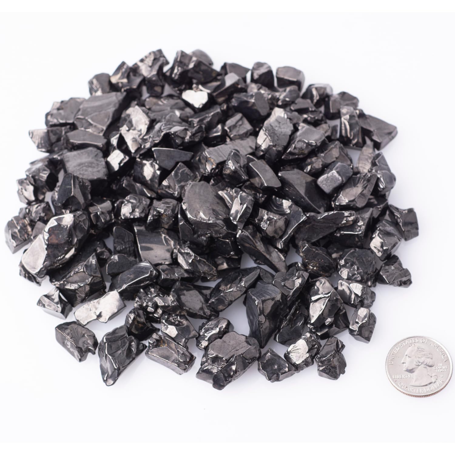 Elite Shungite Stones - 1/2 lbs (240 Grams) Size S - Natural Fullerene Carbone C60 - Most Effective Healing and Energy Balancing Rocks from The Original Source in Karelia Russia