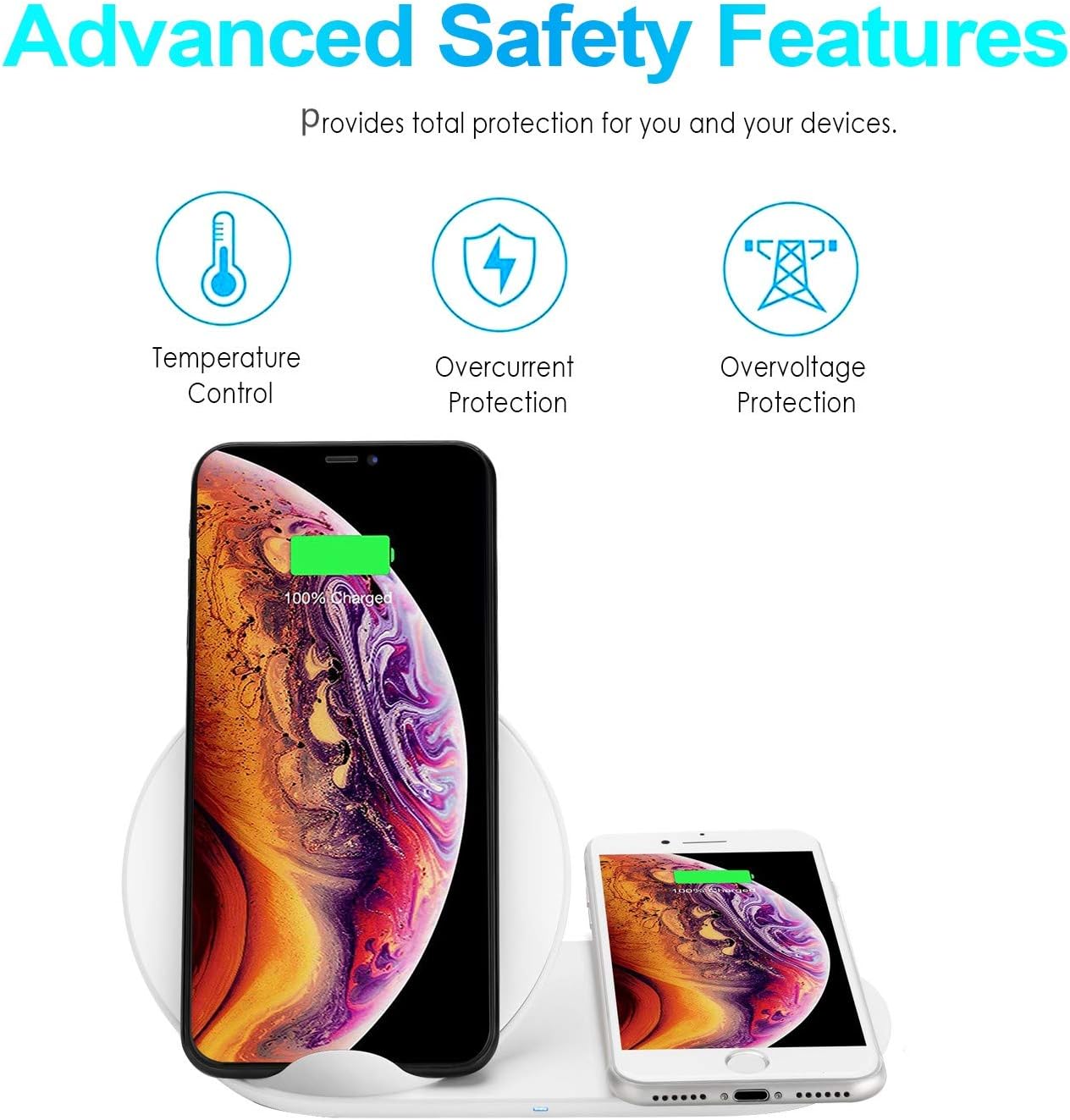 Chеареѕt 🛒 Fast Wireless Charger Stand, ZOEFAYE 2 in 1 Wireless Charger, Wireless Charging Station for iPhone 12/12 Mini/12 Pro Max/SE 2020/11 Pro Max,Samsung Galaxy S21/S20/Note 10/S10 (QC3.0 Adapter Included)
